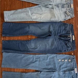 Three Pairs of Women's Blue Denim Jeans